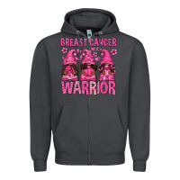 Smoke Breast Cancer Warrior Afro Gnomes Zipper Hoodie - texasbilliewilder