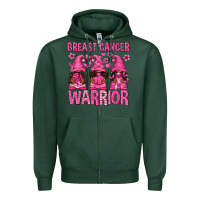 Sports Green Breast Cancer Warrior Afro Gnomes Zipper Hoodie - texasbilliewilder