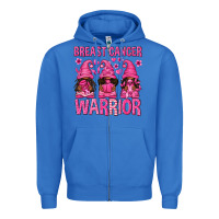 True Royal Breast Cancer Warrior Afro Gnomes Zipper Hoodie - texasbilliewilder