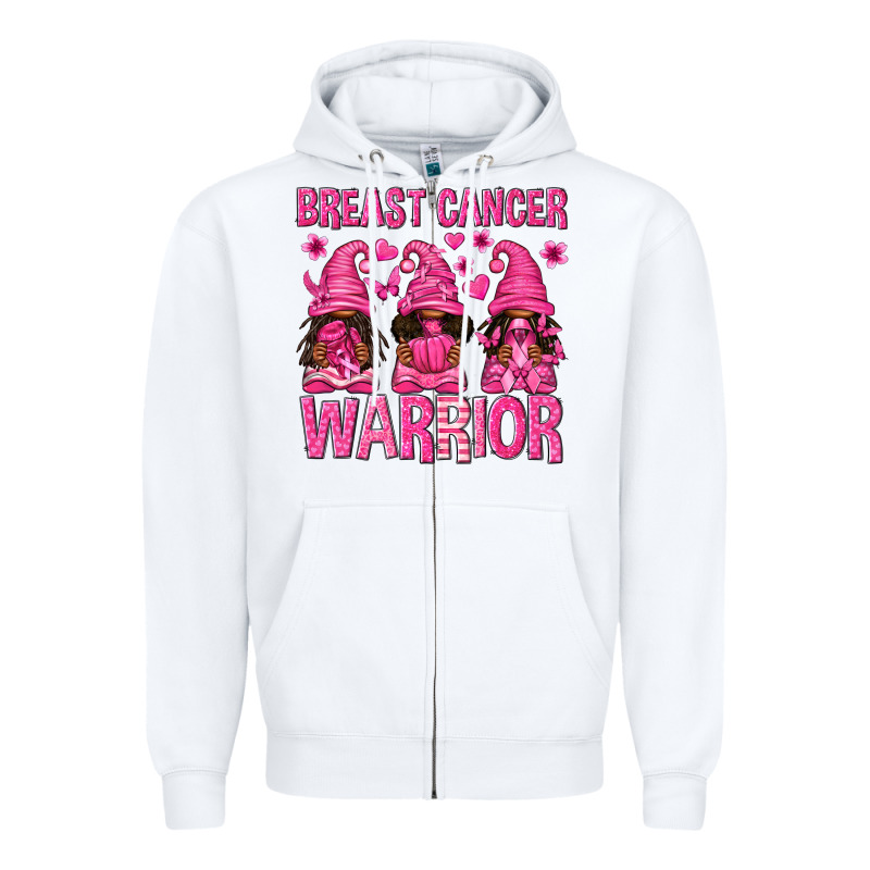 Breast Cancer Warrior Afro Gnomes Zipper Hoodie by texasbilliewilder | Teevron
