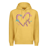 Antique Gold gigi with heart and ribbons Premium Hoodie - MaliasSmallBusiness