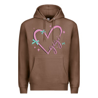 Chestnut gigi with heart and ribbons Premium Hoodie - MaliasSmallBusiness