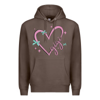 Coffee gigi with heart and ribbons Premium Hoodie - MaliasSmallBusiness