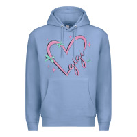 Colony Blue gigi with heart and ribbons Premium Hoodie - MaliasSmallBusiness