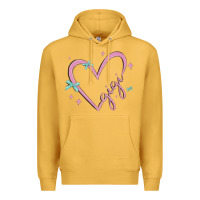 Mustard gigi with heart and ribbons Premium Hoodie - MaliasSmallBusiness