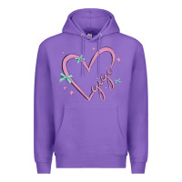 Purple gigi with heart and ribbons Premium Hoodie - MaliasSmallBusiness