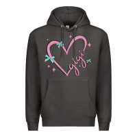 Smoke gigi with heart and ribbons Premium Hoodie - MaliasSmallBusiness