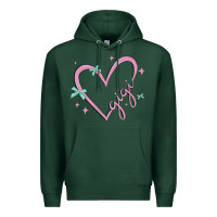 Sports Green gigi with heart and ribbons Premium Hoodie - MaliasSmallBusiness