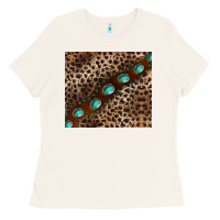 Leopard Gemstone Leather Ladies Tee | Teevron