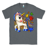 Charcoal Heather autism unicorn Classic Tee - Zillion Design Studio