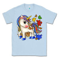 Dusty Blue autism unicorn Classic Tee - Zillion Design Studio