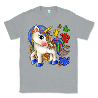 Heather Grey autism unicorn Classic Tee - Zillion Design Studio
