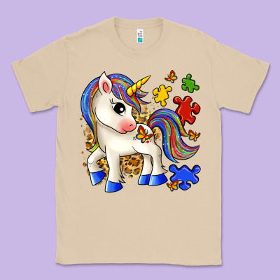 Autism Unicorn Classic Tee Designed By Zillion Design Studio