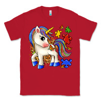 Red autism unicorn Classic Tee - Zillion Design Studio