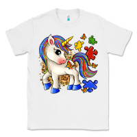 White autism unicorn Classic Tee - Zillion Design Studio