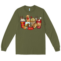 Army Green golden retriever coffee cups Long Sleeve Tee - Zillion Design Studio
