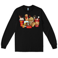 Black golden retriever coffee cups Long Sleeve Tee - Zillion Design Studio