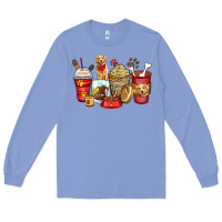 Colony Blue golden retriever coffee cups Long Sleeve Tee - Zillion Design Studio