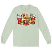 Matcha golden retriever coffee cups Long Sleeve Tee - Zillion Design Studio
