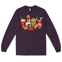 Plum golden retriever coffee cups Long Sleeve Tee - Zillion Design Studio
