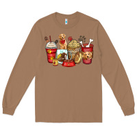Toasted Coconut golden retriever coffee cups Long Sleeve Tee - Zillion Design Studio