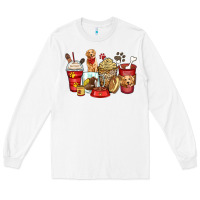 White golden retriever coffee cups Long Sleeve Tee - Zillion Design Studio