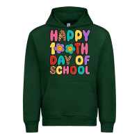 Forest Green happy 100 th day of school Urban Hoodie - MaliasSmallBusiness