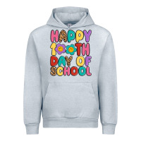 Heather Grey happy 100 th day of school Urban Hoodie - MaliasSmallBusiness