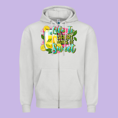 Life Is Zipper Hoodie Designed By Zillion Design Studio