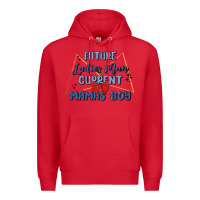 Red future ladies man current mamas boy Premium Hoodie - MaliasSmallBusiness