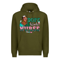 Afro  Nurse Dope Black Premium Hoodie | Teevron