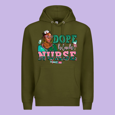 Afro  Nurse Dope Black Premium Hoodie Designed By Adodesignshop