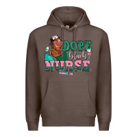 Coffee afro  nurse dope black Premium Hoodie - AdoDesignShop