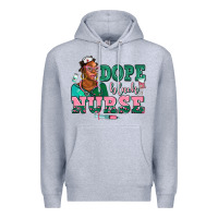 Heather Grey afro  nurse dope black Premium Hoodie - AdoDesignShop