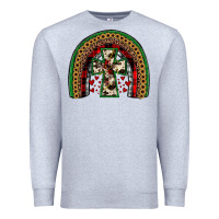 Heather Grey cross rainbow Premium Sweatshirt - JahusDesignShop