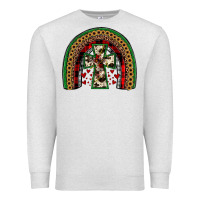 Oatmeal Heather cross rainbow Premium Sweatshirt - JahusDesignShop