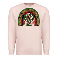 Pale Pink cross rainbow Premium Sweatshirt - JahusDesignShop