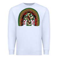 White cross rainbow Premium Sweatshirt - JahusDesignShop