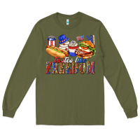 Army Green tastes like freedom with leopard Long Sleeve Tee - texasbilliewilder
