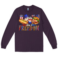 Plum tastes like freedom with leopard Long Sleeve Tee - texasbilliewilder