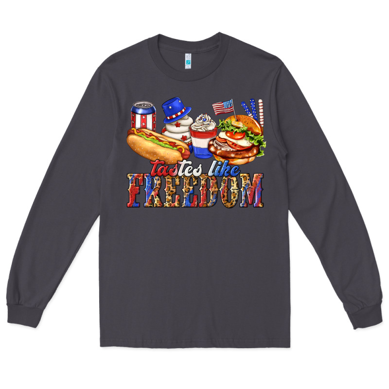 Tastes Like Freedom With Leopard Long Sleeve Tee by texasbilliewilder | Teevron