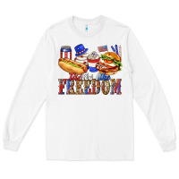 White tastes like freedom with leopard Long Sleeve Tee - texasbilliewilder