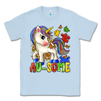 Dusty Blue au some unicorn Classic Tee - Zillion Design Studio