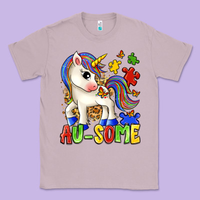 Au Some Unicorn Classic Tee Designed By Zillion Design Studio