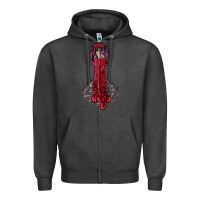 Charcoal Heather gobble head Zipper Hoodie - RanaPortraitStore