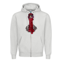 Dove Grey gobble head Zipper Hoodie - RanaPortraitStore