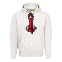 Oatmeal Heather gobble head Zipper Hoodie - RanaPortraitStore