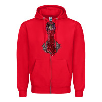 Red gobble head Zipper Hoodie - RanaPortraitStore