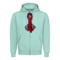 Seafoam gobble head Zipper Hoodie - RanaPortraitStore