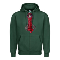 Sports Green gobble head Zipper Hoodie - RanaPortraitStore